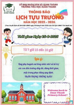 Lịch Tựu Trường năm học mới - Trường TH Xuân Thành, xã Quan Thành, Nghệ An